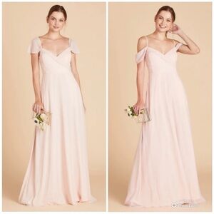 BIRDY GREY Spence Convertible Blush Pink Bridesmaid Prom Pastel Maxi Dress
